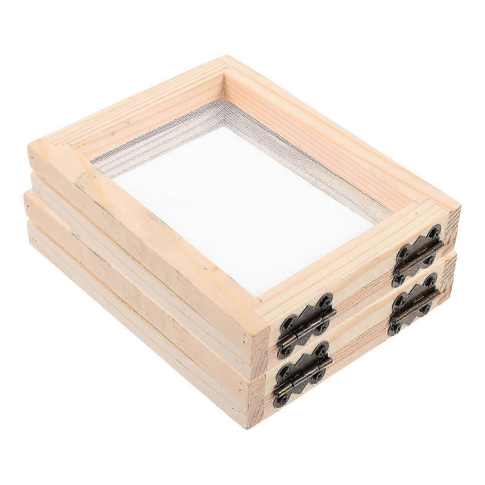 Wooden Paper Making Frames, Beige, 2Pcs, DIY Craft for Papermaking