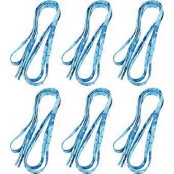 Cordones planos tie-dye para zapatillas, 3 pares de cordones deportivos degradados para zapatos con