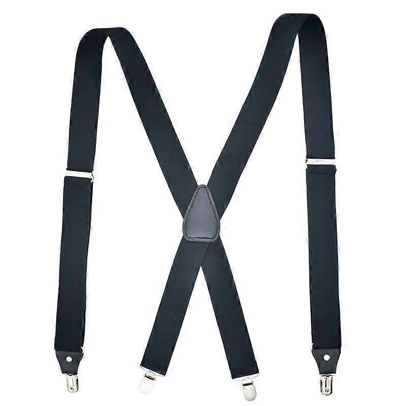 Cross-back suspenders Black