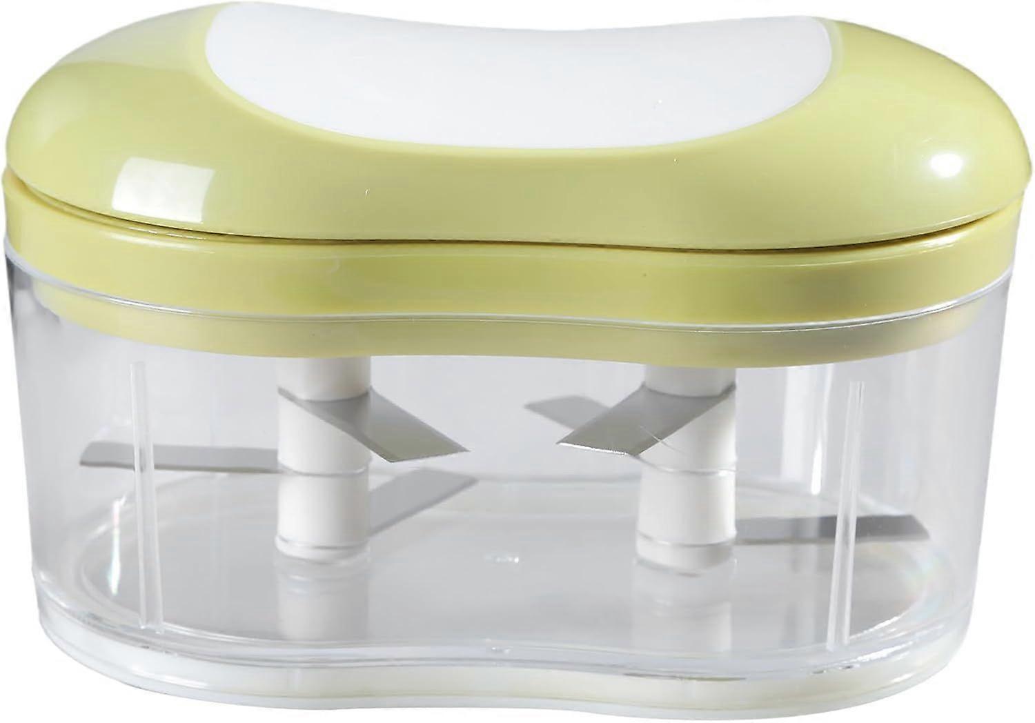 Manual push-button garlic chopper, portable vegetable chopper for home cooking