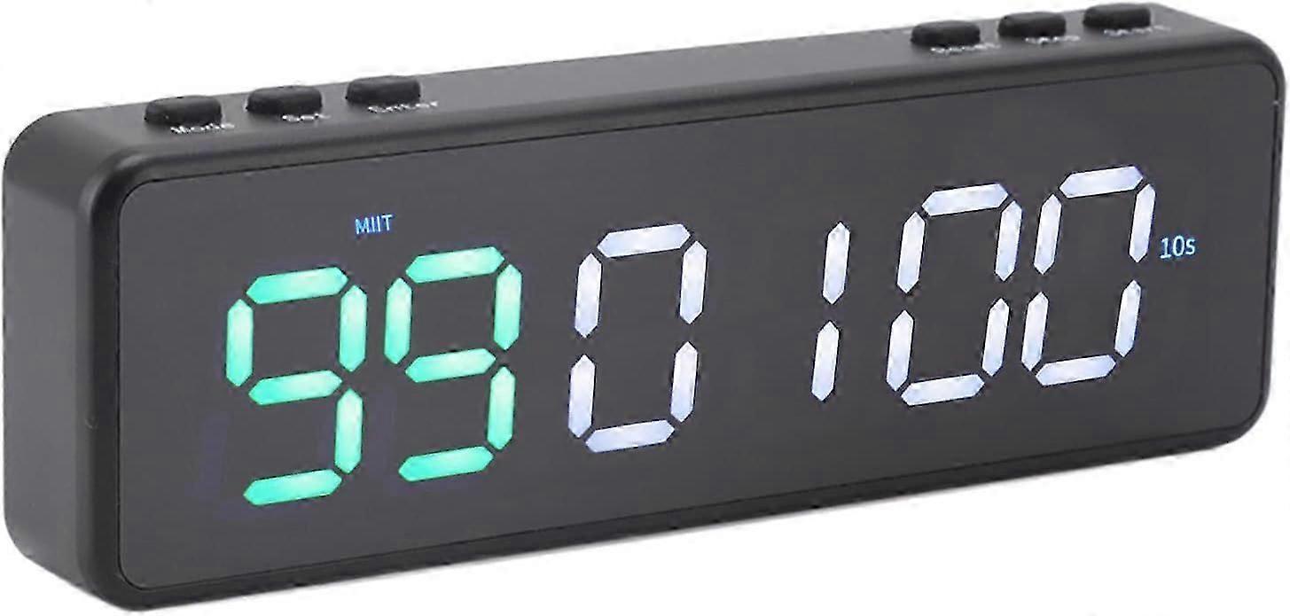 LED Display Timer,USB Portable Gym Timer Multifunction Display Interval Timer for Home