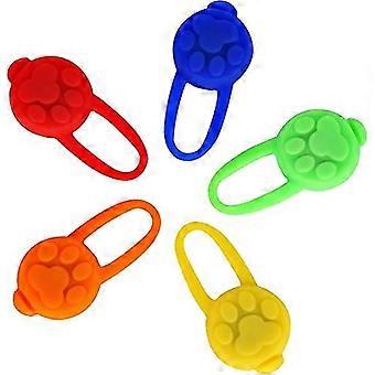 Dog Collar Light, Clip-on Led Dog Light, 3 Modes Silicone Dog Walking Light For Darkness, Color Flashing Safety Light Waterproof