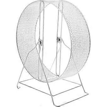 Silent Hedgehog Running Wheel for Small Animals, Iron Exercise Wheel with Base Dual-bearing for Quiet Spinning, Safe Running Toy Suitable for Hamsters