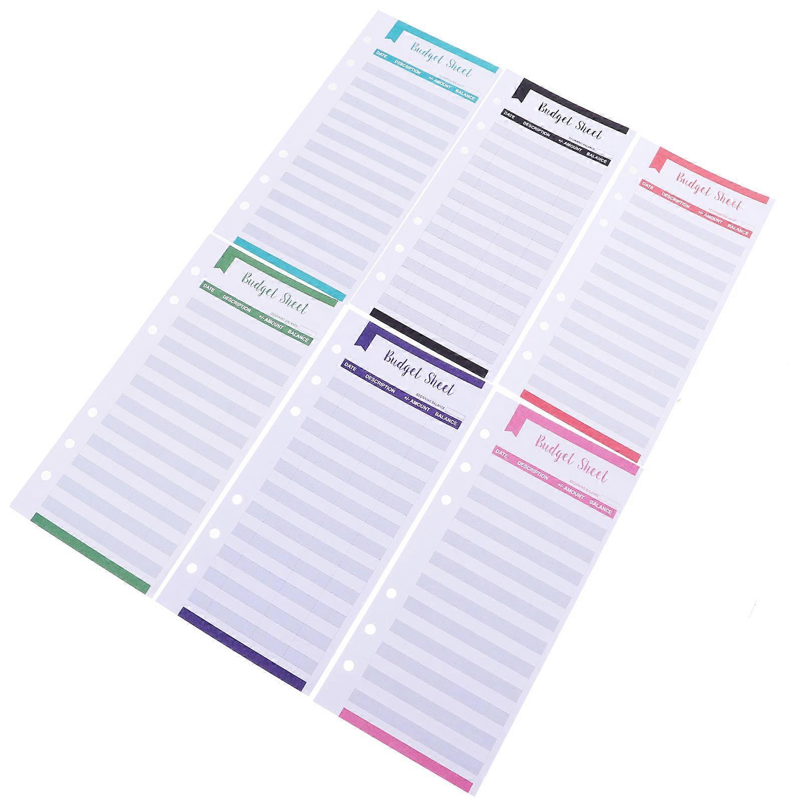 12pcs Expense Tracker Binder Budget Sheets Expense Budget Sheets For Personal Use