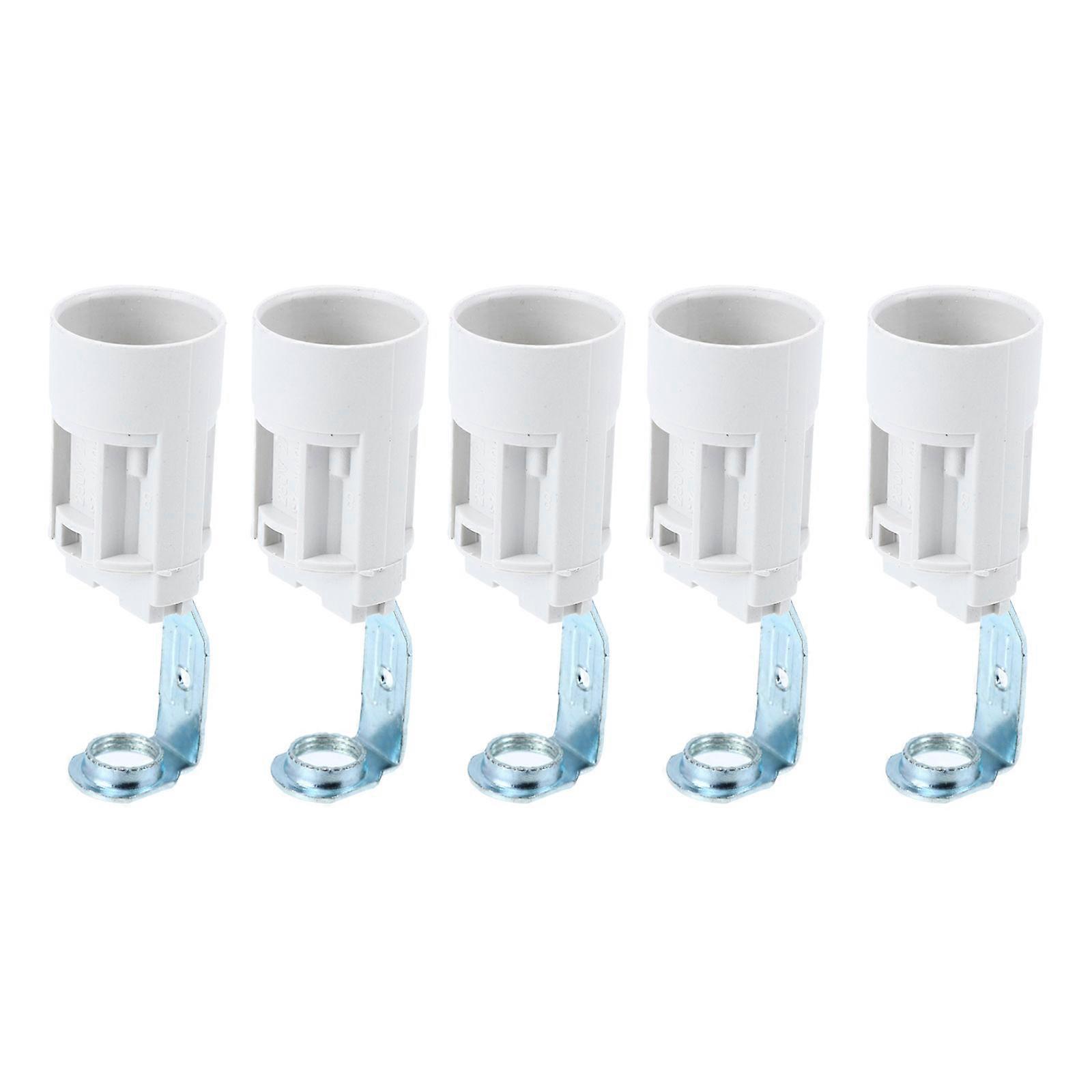 5 Pcs Cerâmica Light Socket E12 Socket Candelabra Adapter E12 Light Socket Candelabra Light Socket