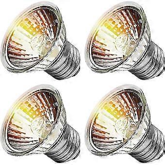 Lâmpada de calor UVA UVB de 25 W, 50 W e 75 W, pacote com 4 para répteis e tartarugas em terrários