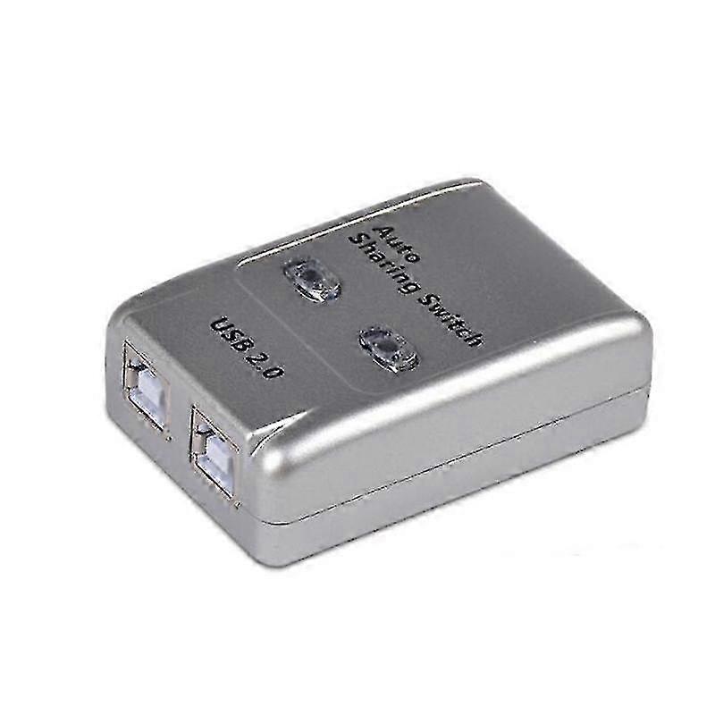 Usb 2.0 Auto Sharing Switch 2 Port Hub Adapter Switcher compatible with 2 Pc Printer Devices Support Windows