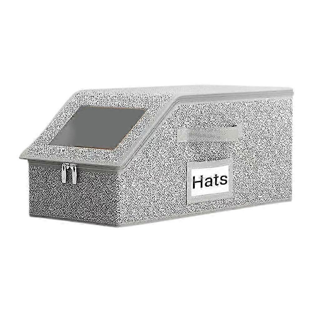 2 Packs Hat Box Gray [42*22*17cm] (A)