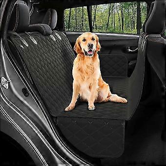 Capa protetora impermeável para banco traseiro de carro para cães, estilo rede, resistente a arranhões e antiderrapante, 137x147cm, preta.