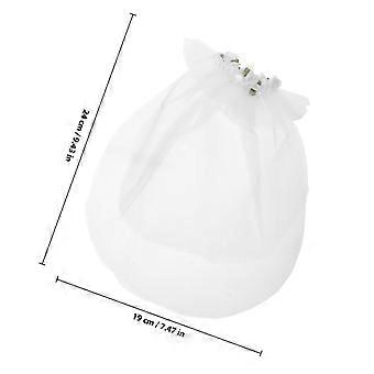 Dog Wedding Veil Pet Bridal Headdress for Wedding Costume White Yarn