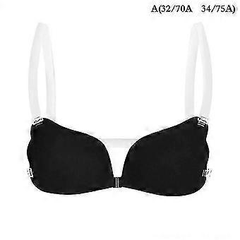 1pc Women Invisible Bra Push Up Silicone Bra With Transparent Straps Backless