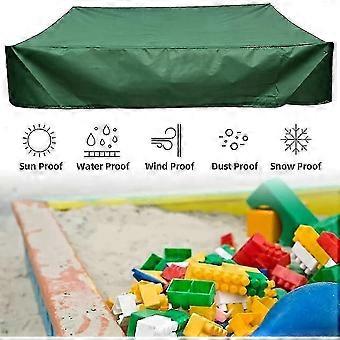 Sandpit Cover 150x150cm Waterproof UV Protection 70% Oxford Sandpit Cover with Drawstring Green JZ