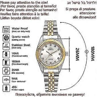 Luxury Design Women Watch Stainless Steel Quartz Watches Waterproof Diamond Lady Wristwatch Fashion Refined Ladies Clock 26-27