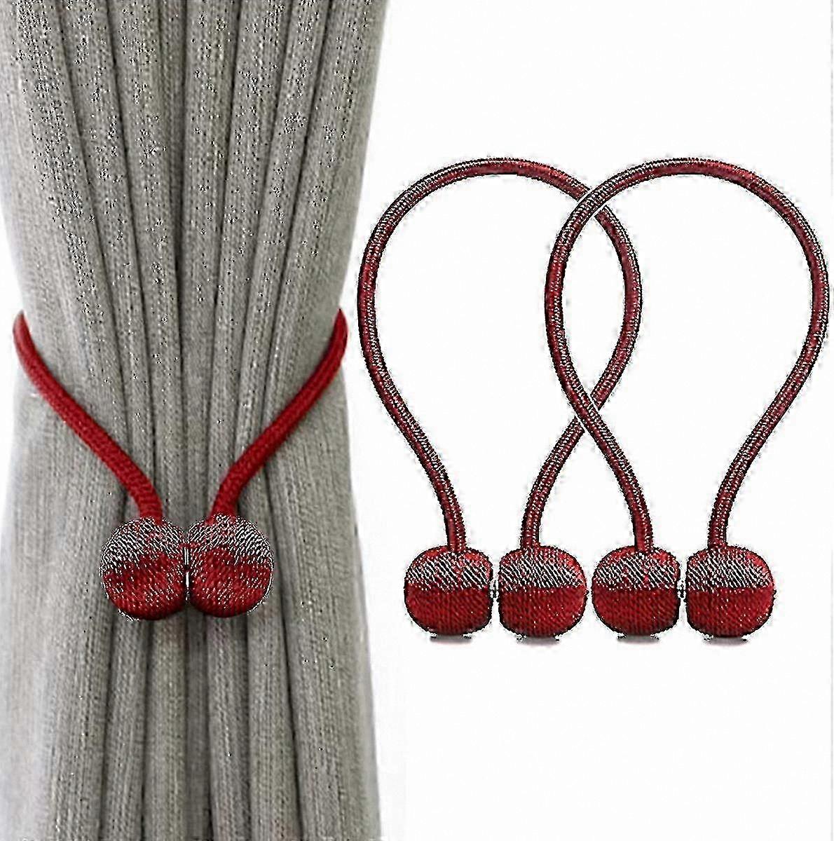 Red Tiebacks Clips compatible with Home Decorative Binding Weaving Holdbacks (2 Pieces)