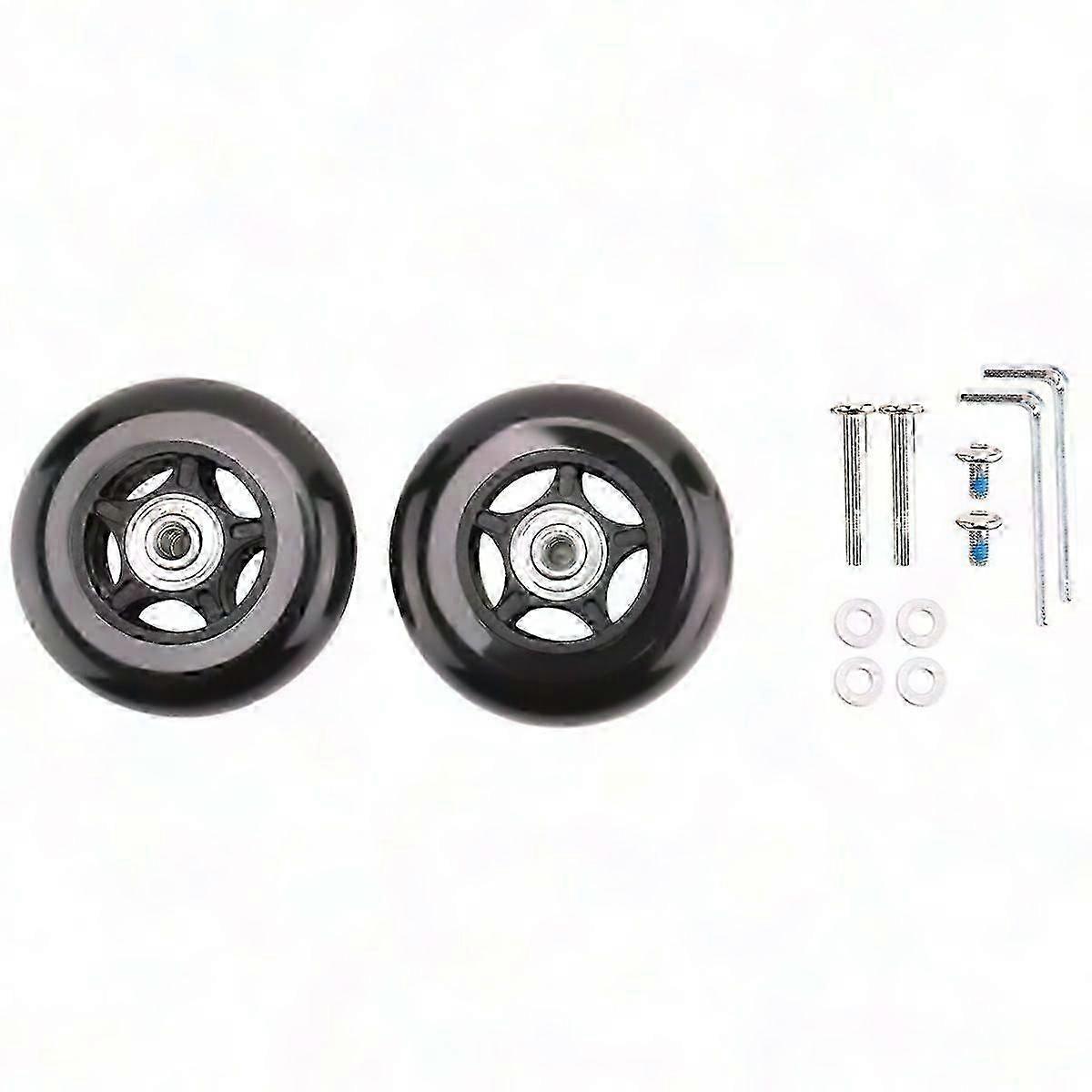 2 Set Luggage Replacement Wheels 80mm OD