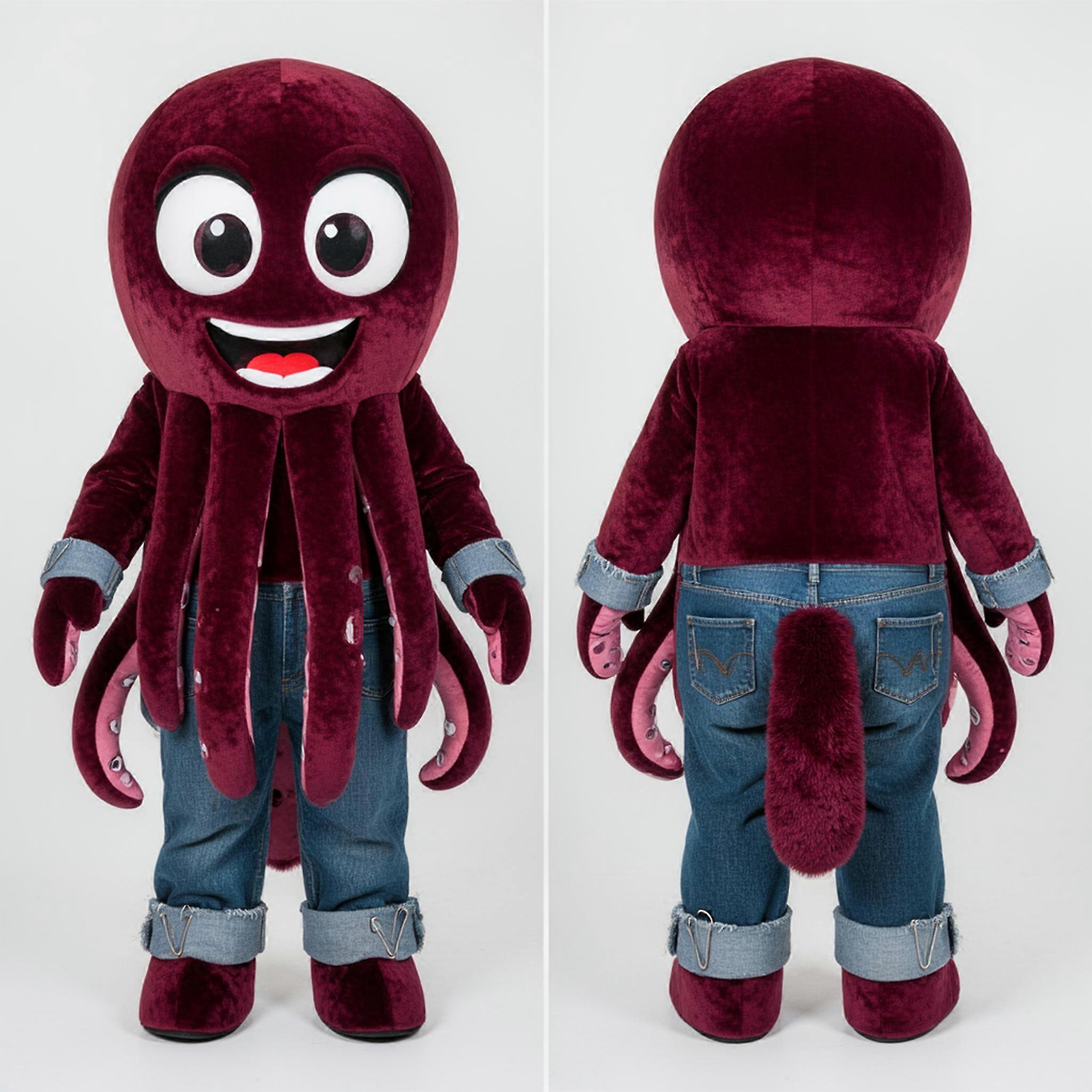 MASTICOT Maroon Velvety Kraken Mascot