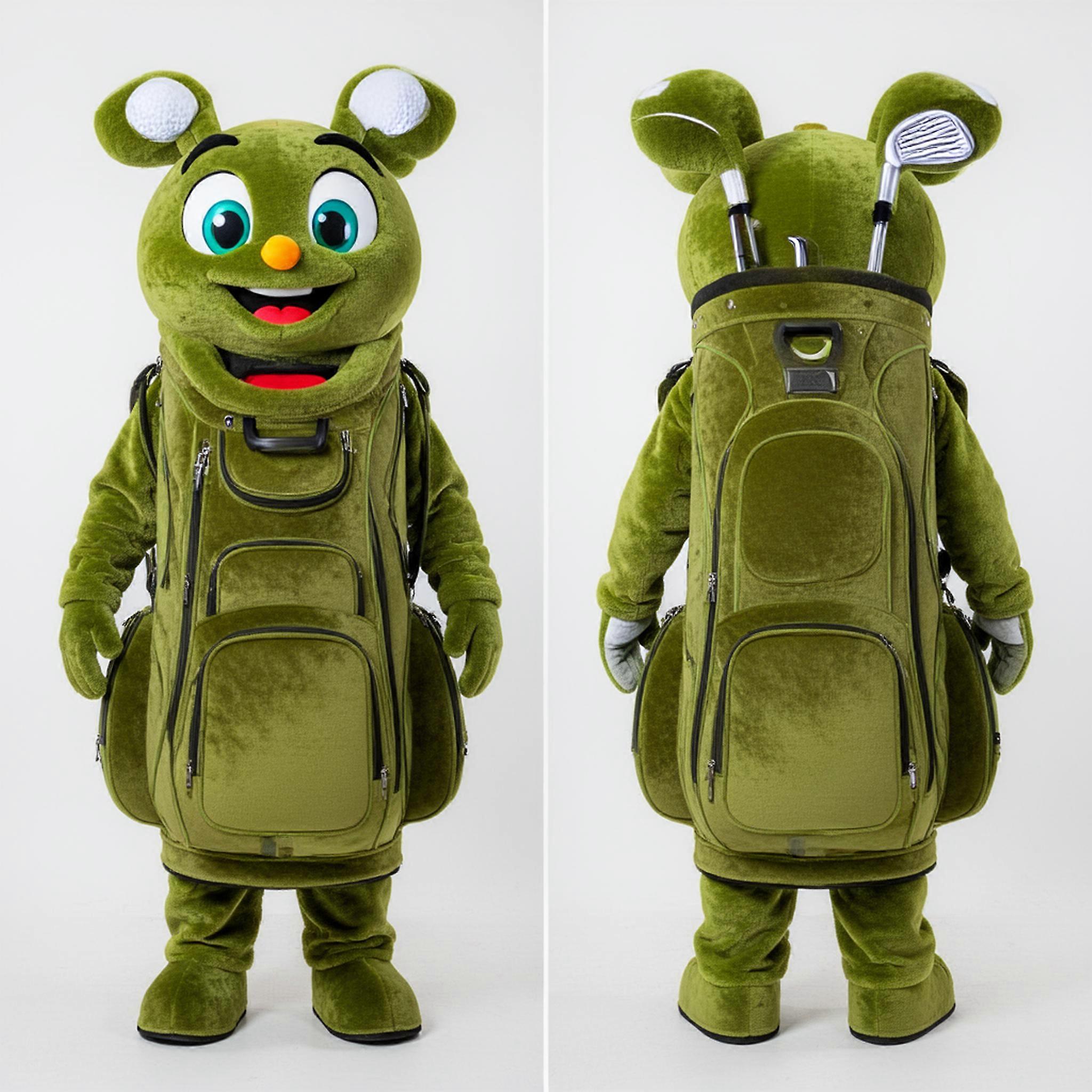 MASTICOT Olive Green Broad Shouldered Golf Bag Mascot