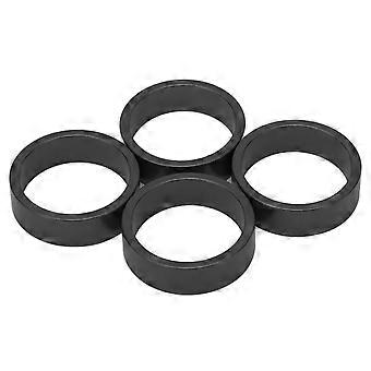 4 Stück Aluminiumlegierung Fahrrad Headset Pad Fahrrad Lenker Vorbau Spacers 28,6 x 10 mm / 1,13 x 0,39 Zoll für Mountainbike Rennrad Schwarz YMQX)