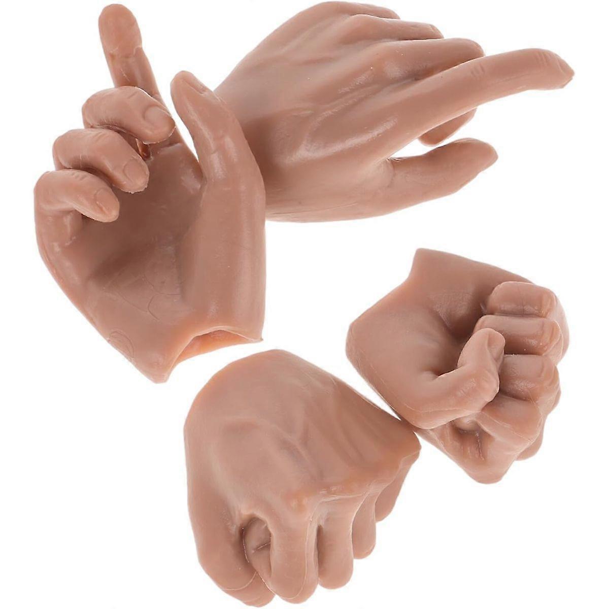 1/6 Scale Doll Hands Replacement 2 Pairs ABS DIY Accessory