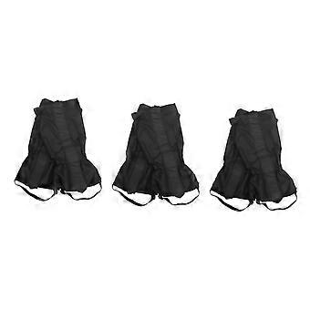3 Pairs Hiking Gaiters for Men Waterproof Leg Covers with Durable Oxford Fabric and Comfort Fit