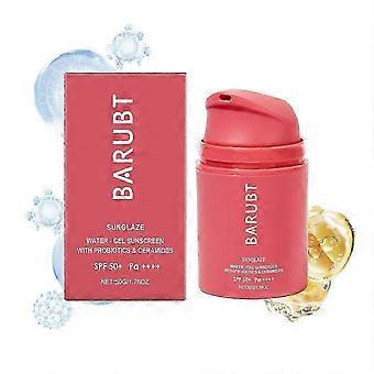 Water Gel Sunscreen SPF50+ PA++++ with Probiotics and Ceramides, Oil-Free Hydrating UV Protection, Non-Greasy Sweat-Resistant for All Skin Types, 50g