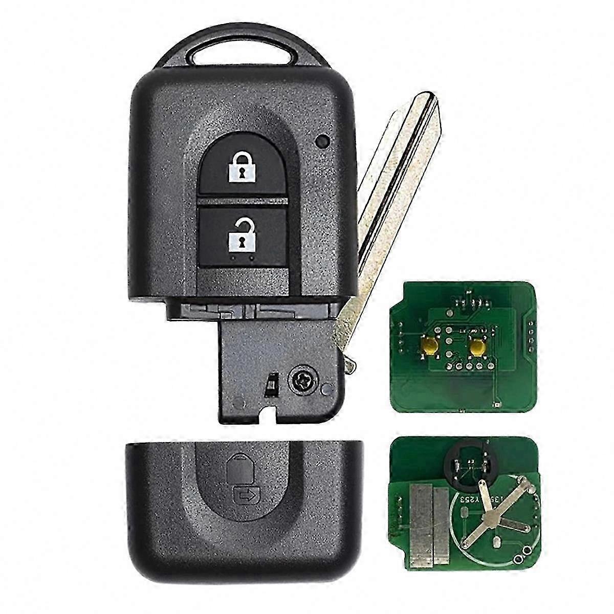 Car Keyless Entry Remote Key 2 Button 433MHz ID46 Chip Compatible with Pathfinder 285E34X00A 285E3EB30A