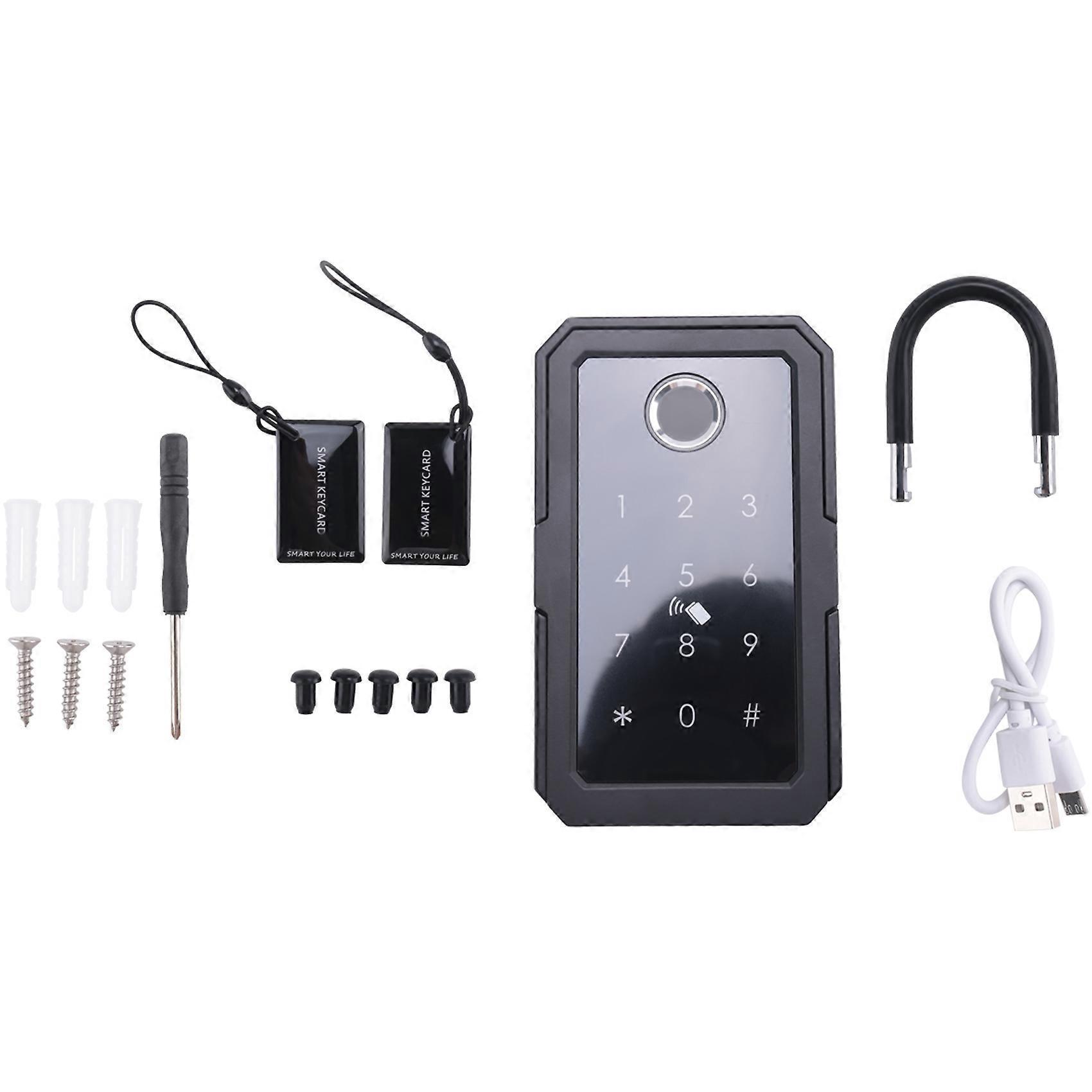 Smartkey Lock Box, Home Key Wireless Smartlock Box, Electronic Key Box App Digital Code Bluetooth Key Safe for Host