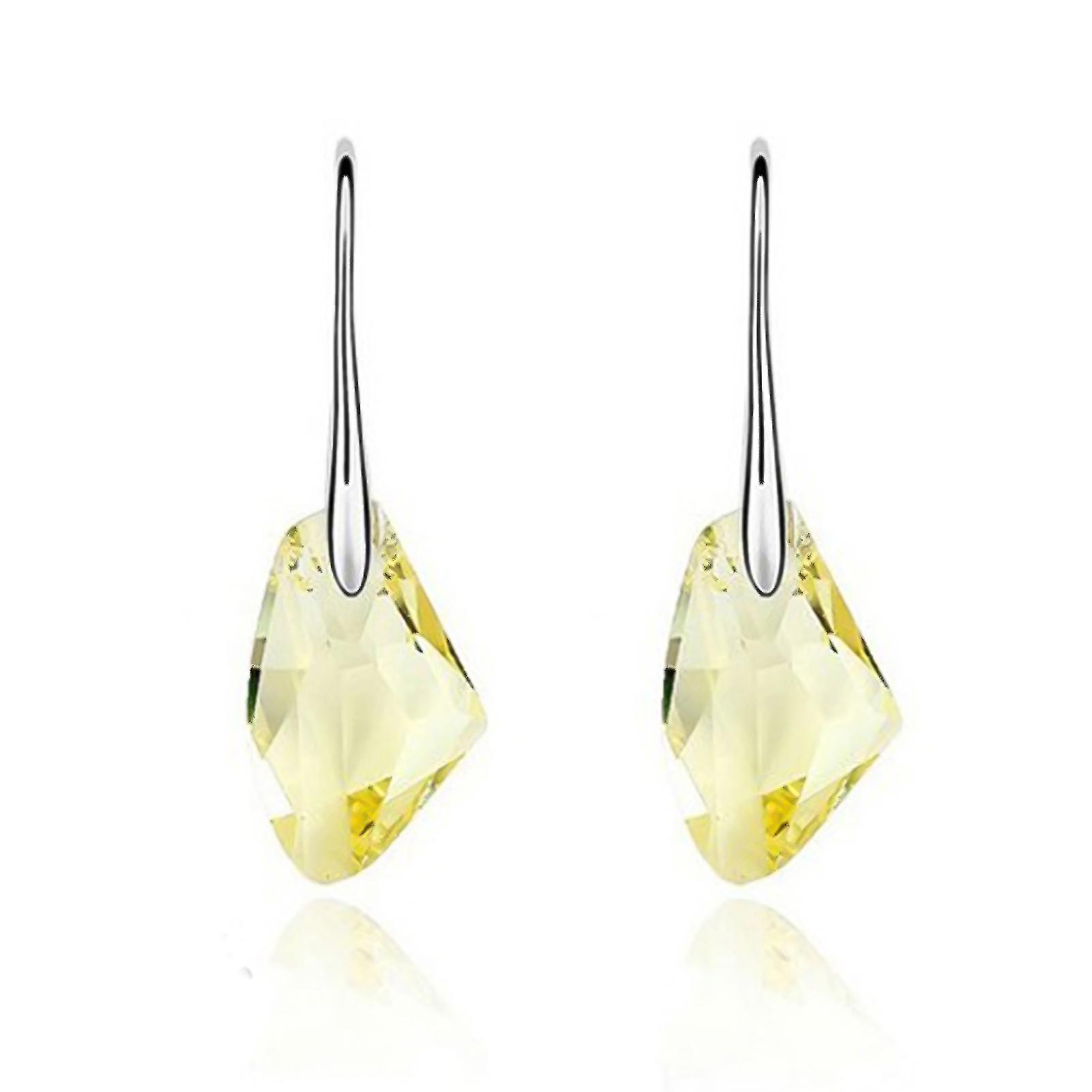 フックイヤリング不規則なカットラインストーンダングル女性ピアスイヤリングジュエリーパーティー用