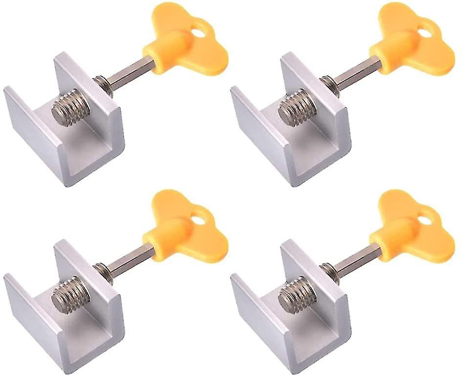 Sliding Window Locks 4 Pieces Sliding Door Stopper Adjustable Window Lock