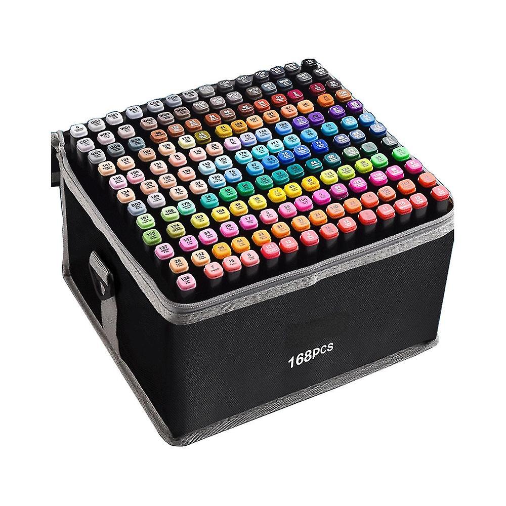 24-120 Color Double Headed Art Marker Pen Set For Draw Sketching Oily Based Markers Graffiti School Art Supplies Stationery
