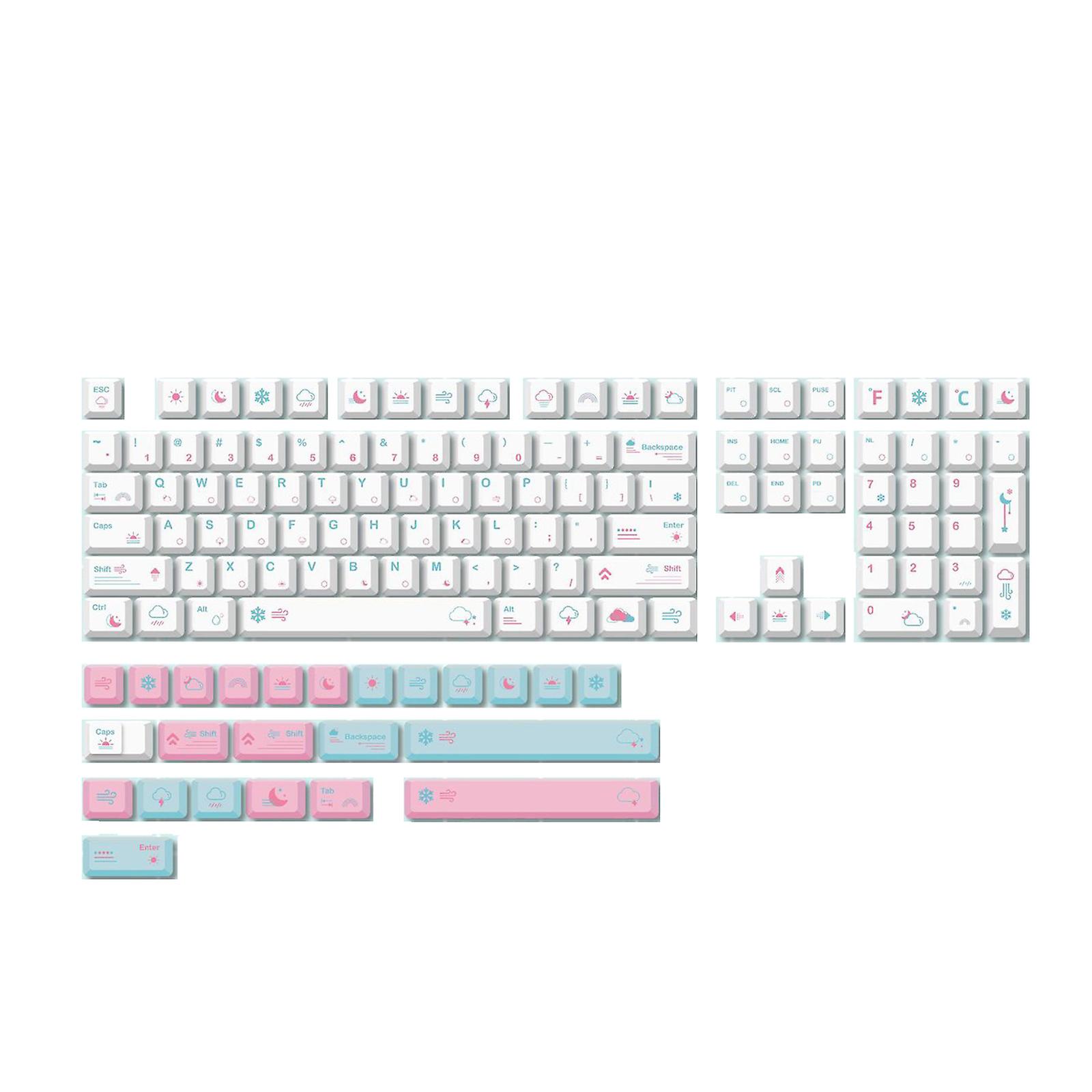 132 Keys XDA Profile Weather Theme PBT Dye Sub Keycap for Mechanical Keyboard