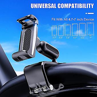 Soporte Para Celular Universal - Clip Para Espejo Retrovisor - Rotación 360° - Negro