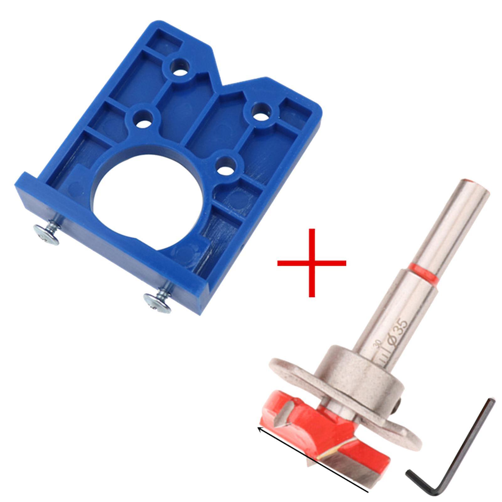 Dowel Jig 35mm Drilling Set Hinge Hole Drilling Guide + scale hole opener