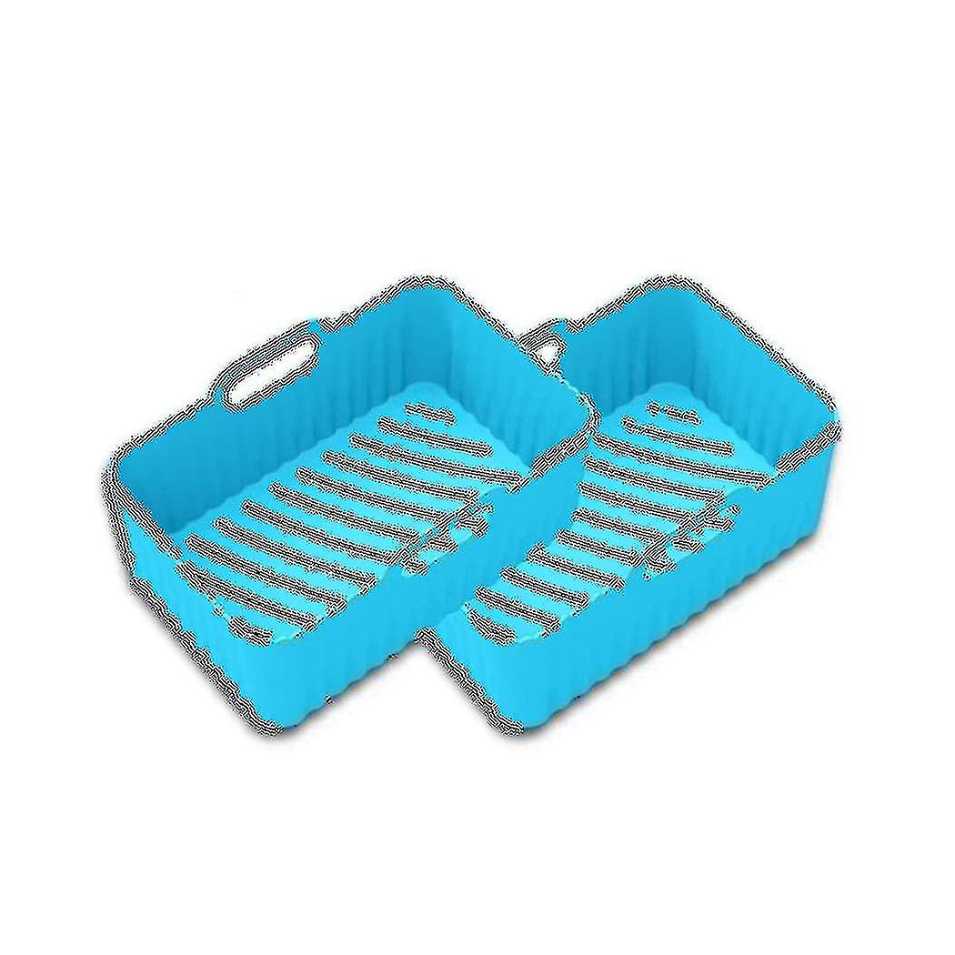 Silicone Pot For Ninja Foodi Dz201/dz401 8qt, Reusable For Ninja Dual (2 X Blue)