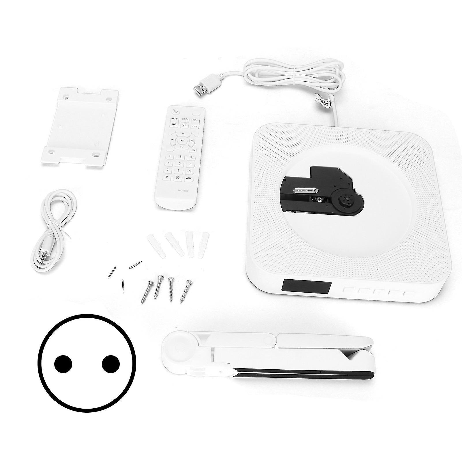 Kc809 Wall Mounted Cd Player Portable Remote Control Bluetooth Music Player With Led Screeneu