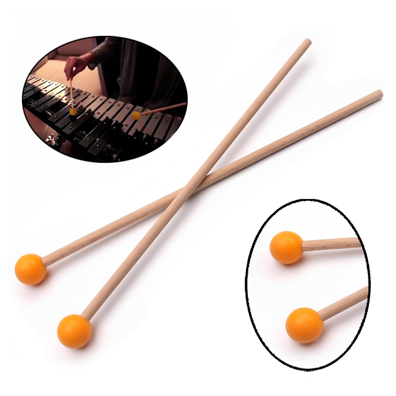 1 Pair Professional Xylophone Marimba Mallet Drumsticks Percussion Parts Length 365mm