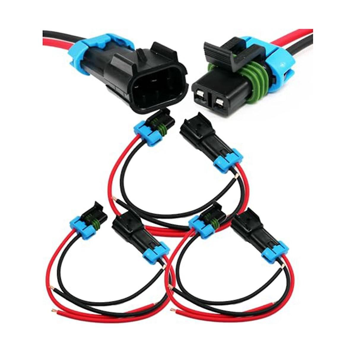 3-Pack Metri-Pack 2-Pin 30 Amp, 280 Series Connectors Multi-Function (Male to Female Pigtail 12GA)