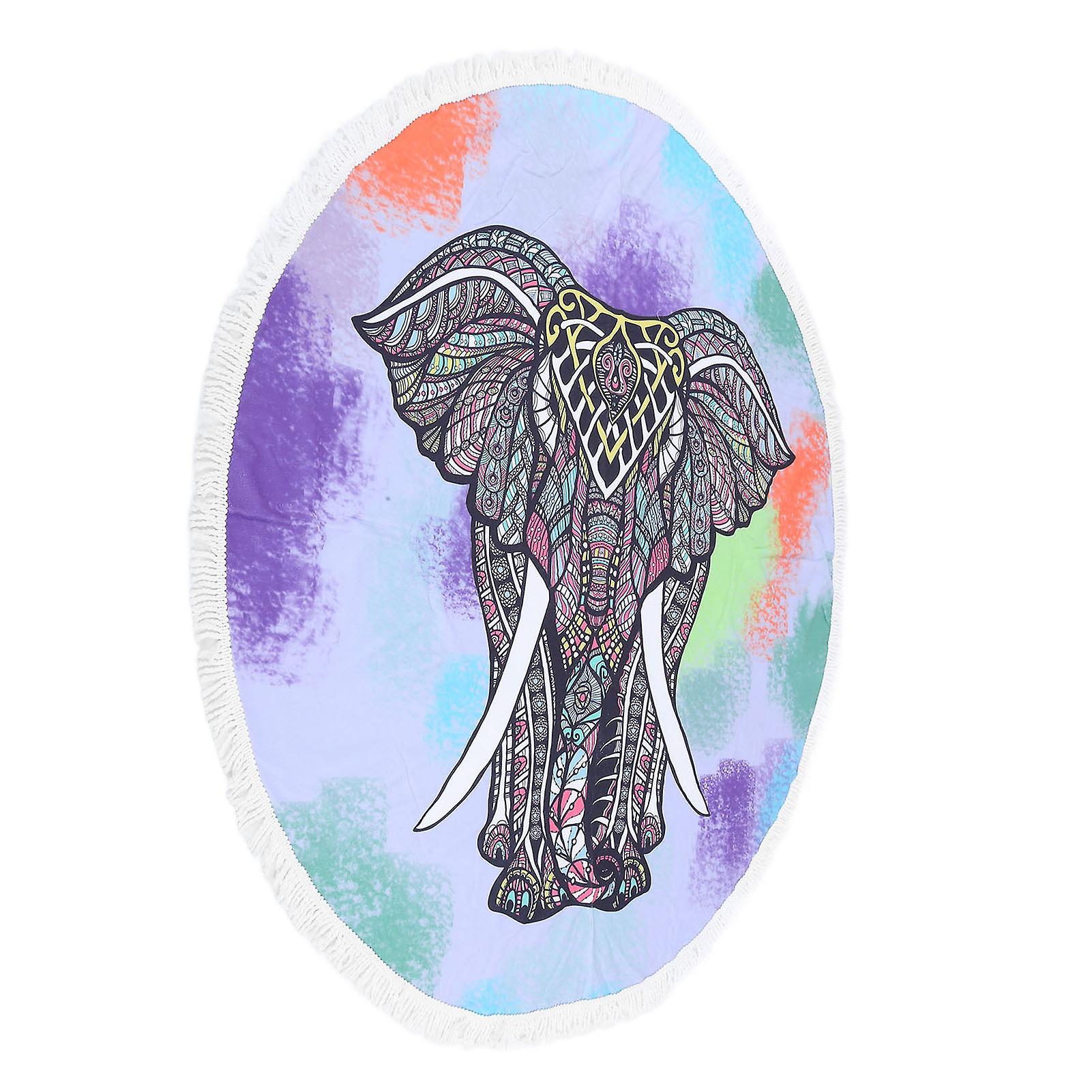 Round Beach Towel 160cm Diameter Oversized Picnic Blanket