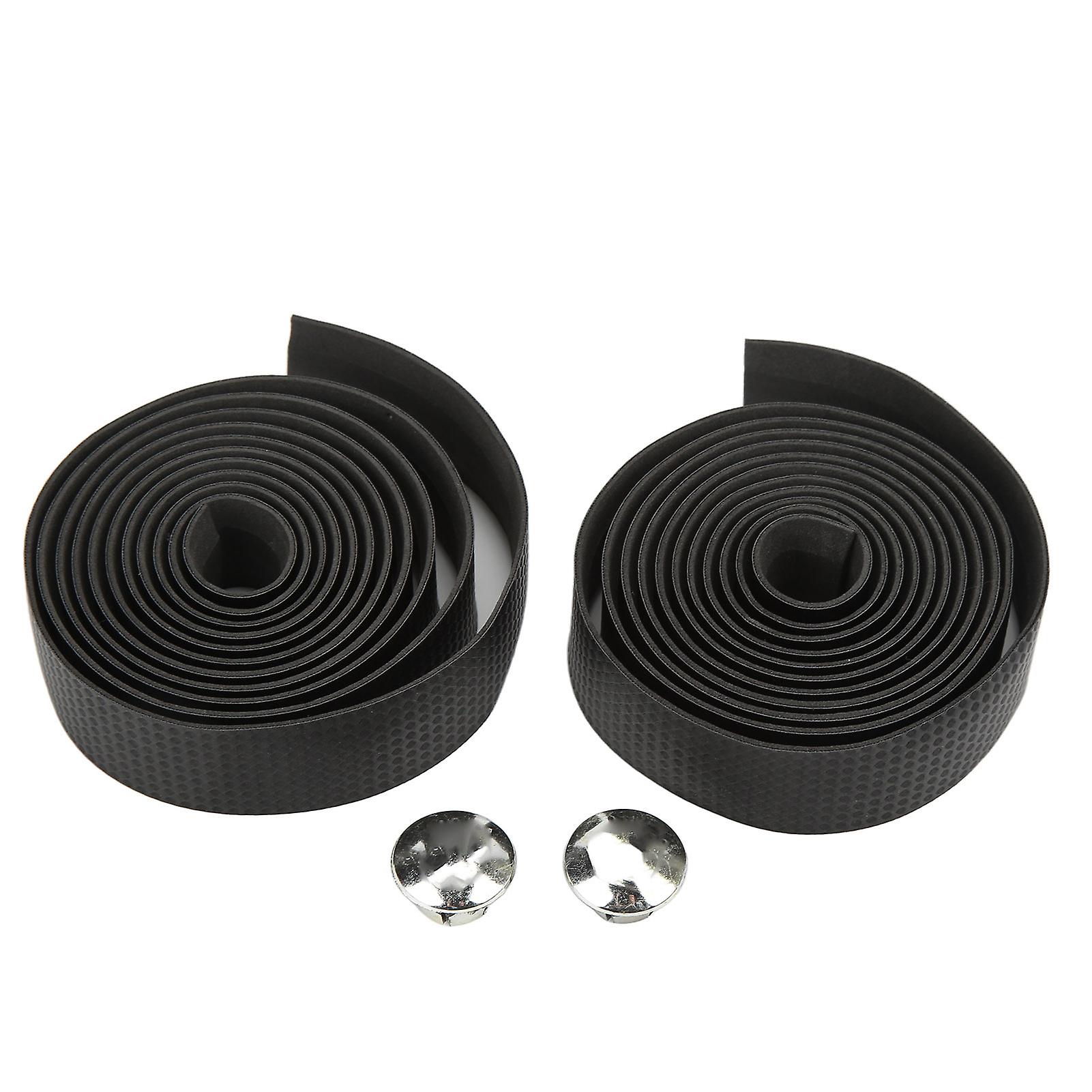 Bike Handlebar Tape Shock Absorption Sweat Absorbent Breathable Antislip Black Handlebar Wrap for Bikes and Cycling