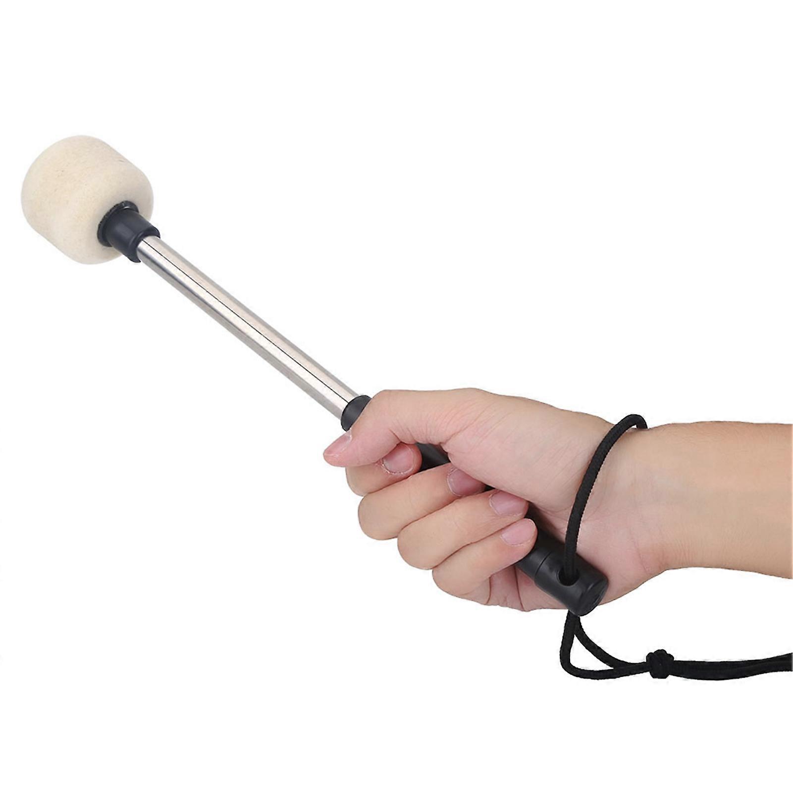 Durable Drum Stick Drumstick with Wool Felt Head Percussion Marching Band Accessory