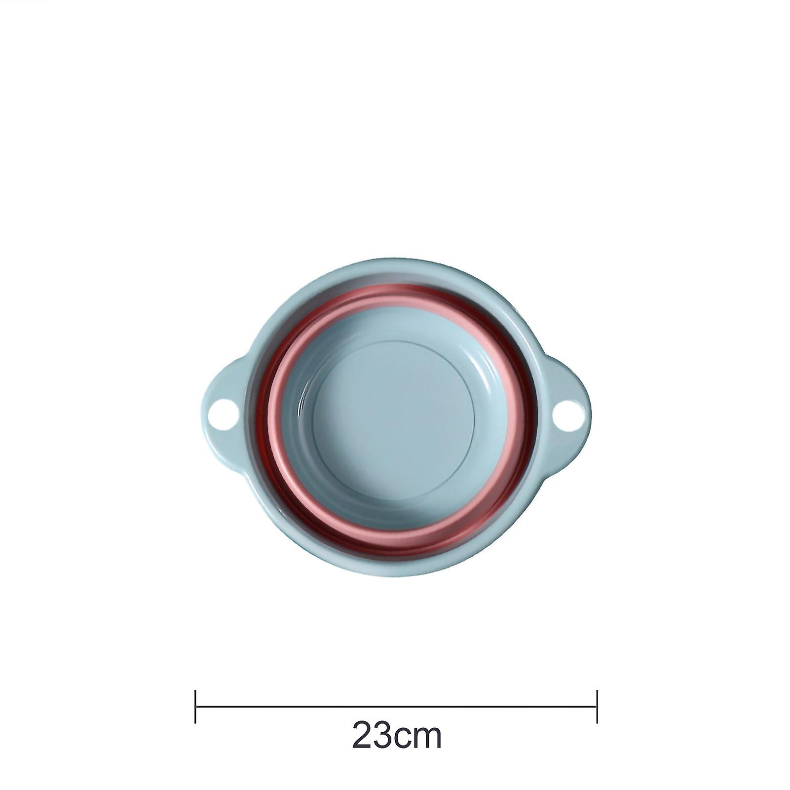 Vegatable Basin Household Portable Folding Basin Plastic Clothes Vegatable Washing BasinS Blue