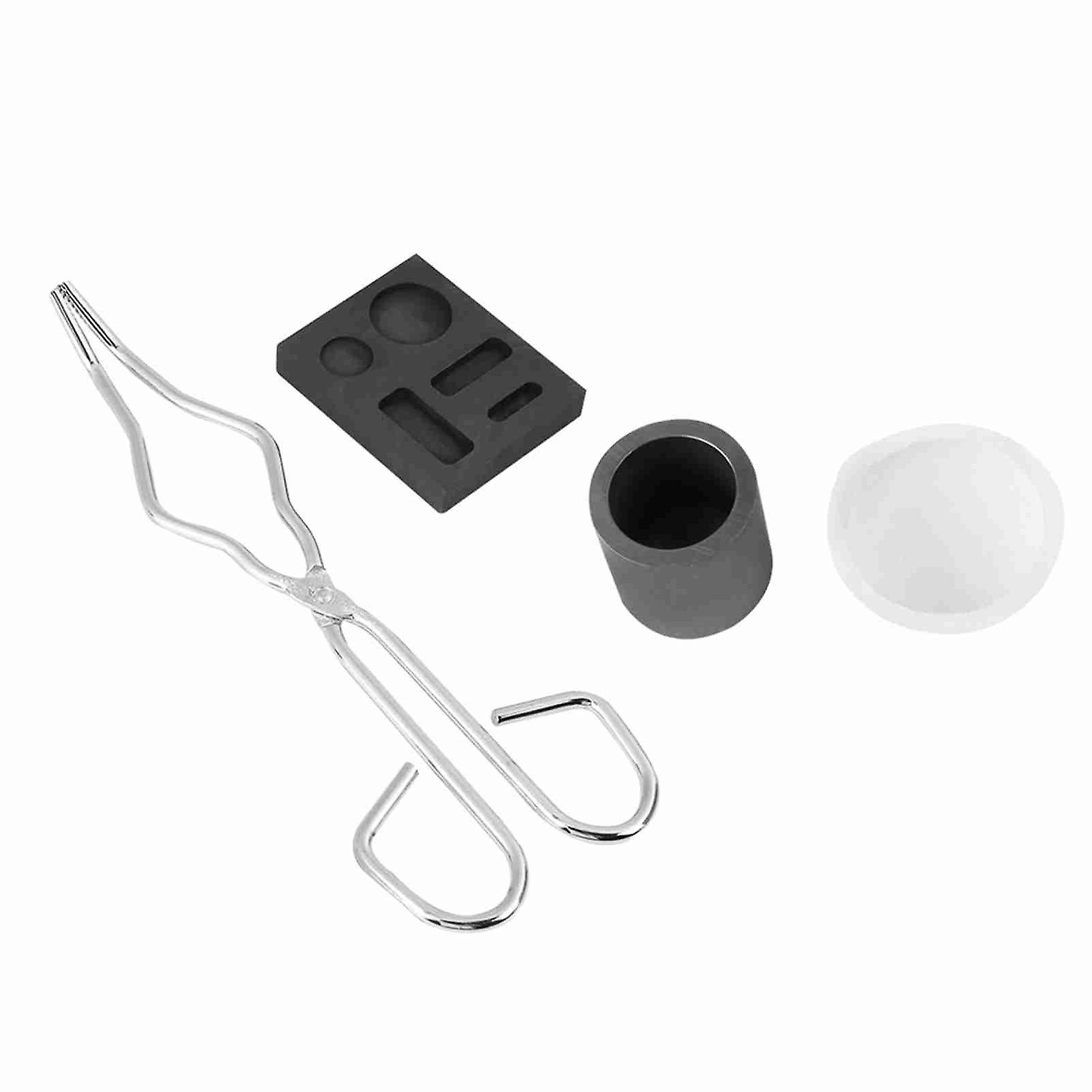 High Purity Graphite Crucible Tong + Bowl Combo Ingot Torch Melting Kit Mould