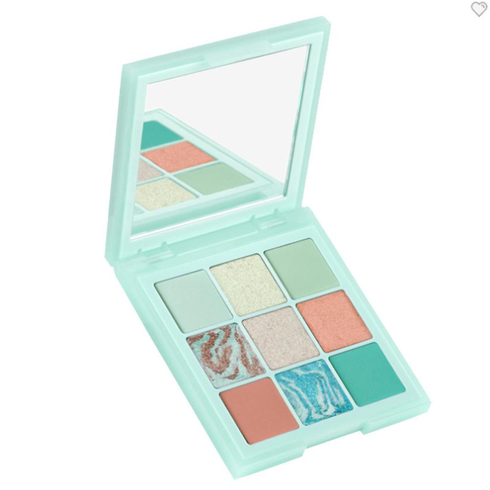 Portable 9 Colors Eyeshadow Palette Warm Pigmented Waterproof Eye Shadow Blend Daily Makeup Palette