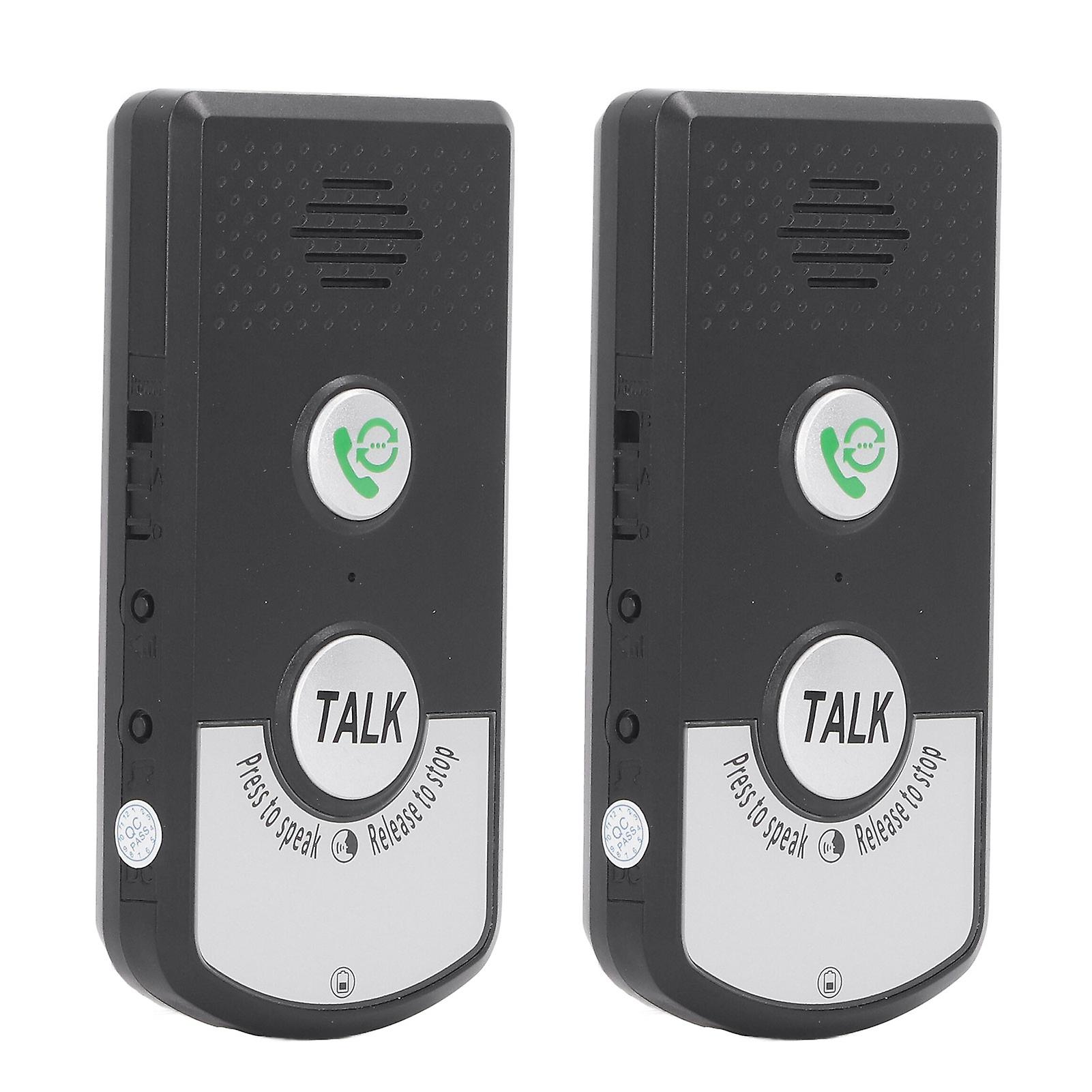 Wireless Voice Intercom Home Smart 2 Way Talk Doorbell for Elderly Caregivers and Disabled People Black 