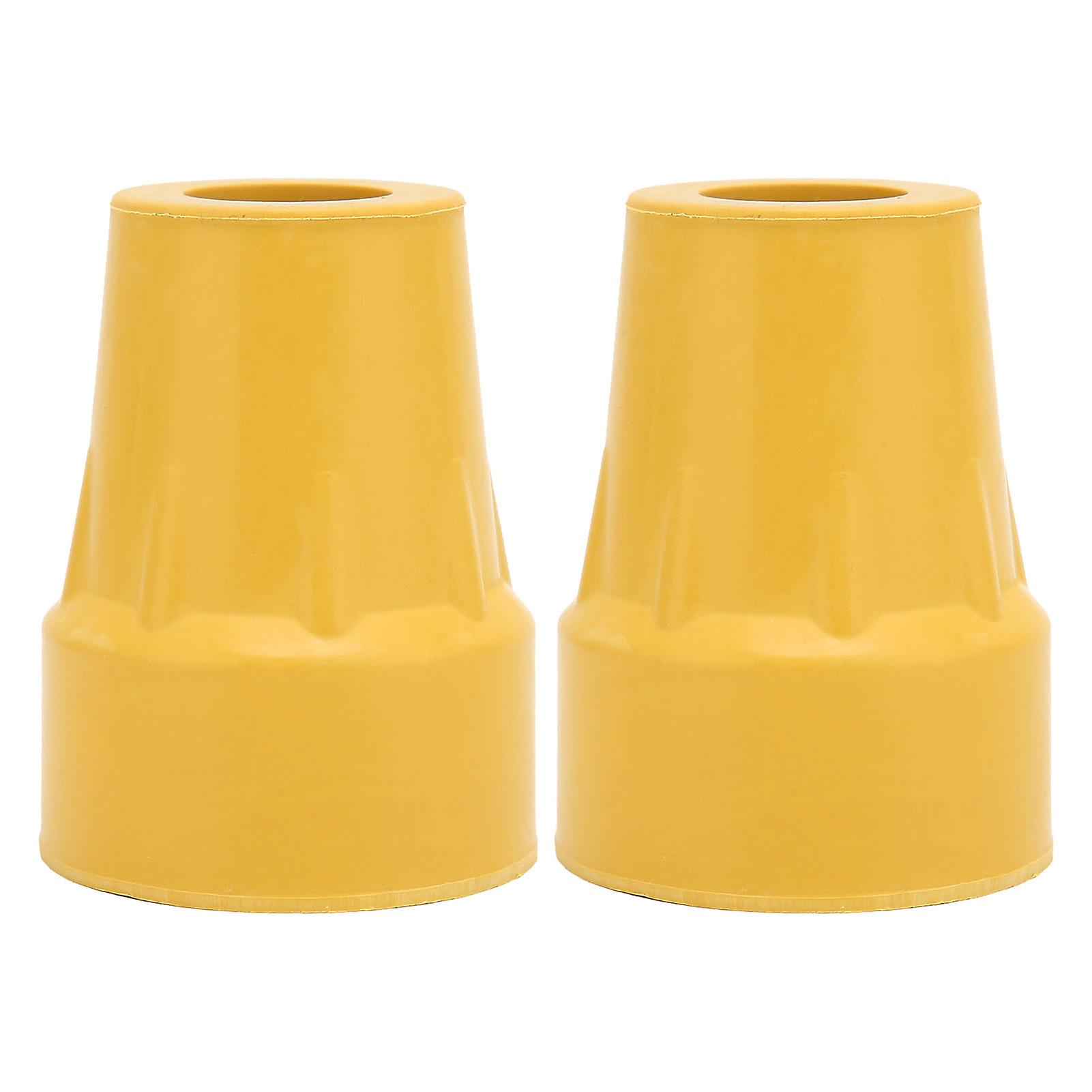 2 Pack 19mm Inner Diameter Crutch Tips Non-Slip Shock Absorbing Heavy Duty Replacement Walking Stick Tips