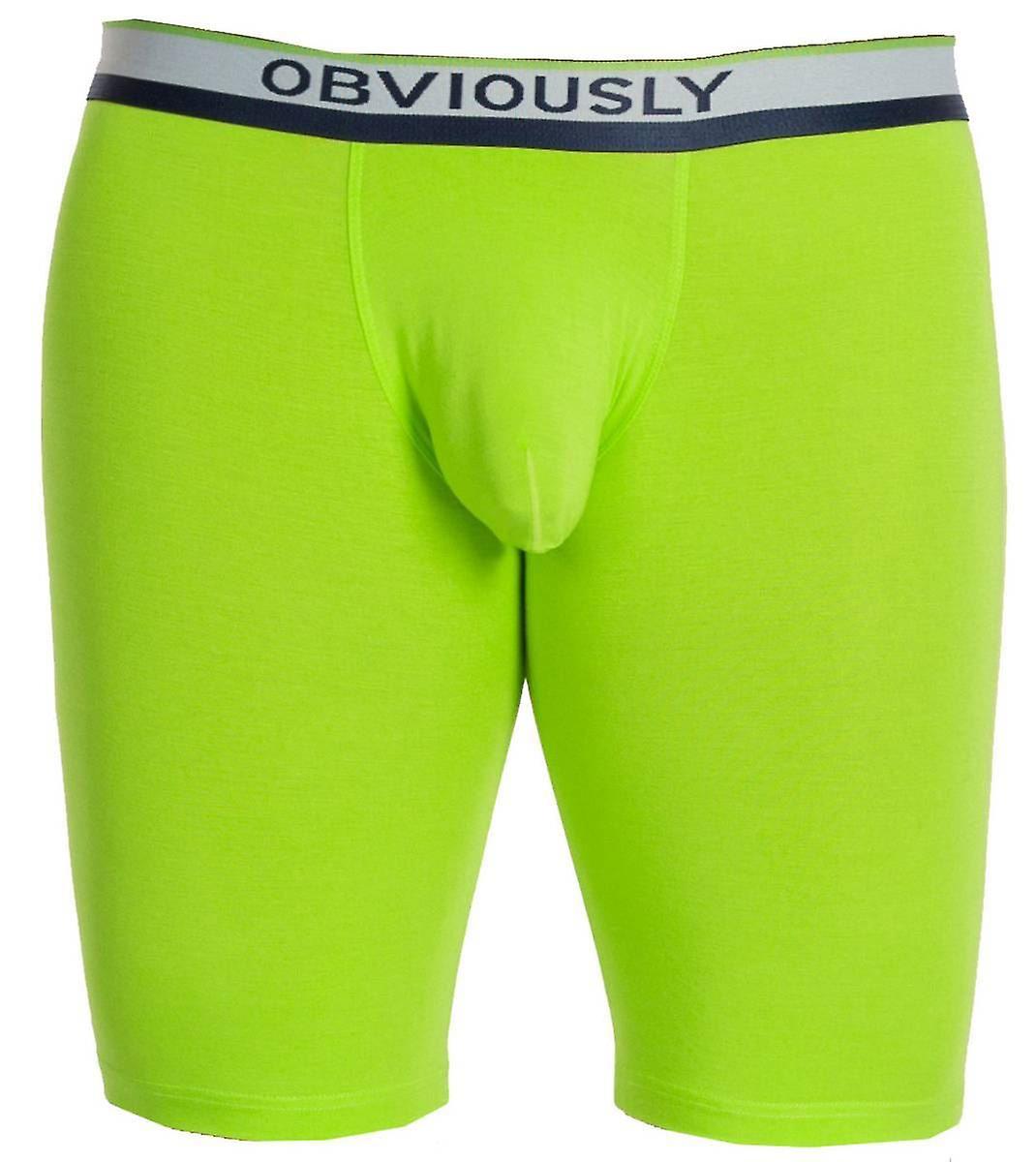 Obviously PrimeMan AnatoMAX Boxer Brief 9inch Leg - Lime Green