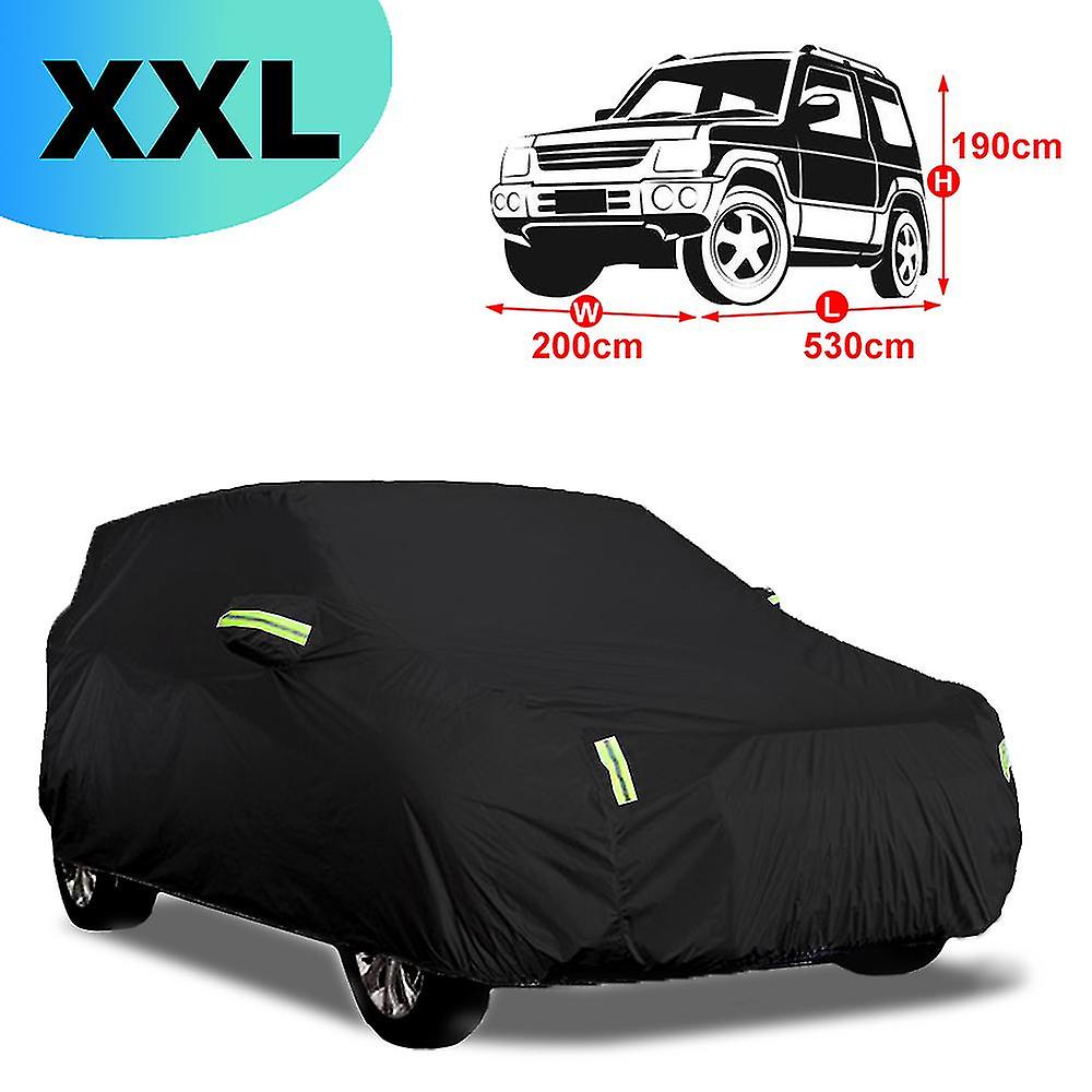 Universal Suv Full Car Covers Outdoor Waterproof Sun Rain Snow Protection Uv Car Zipper Design Black Car Case Cover S-xxl