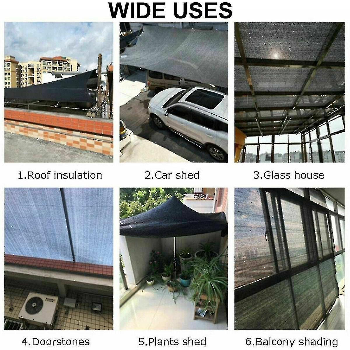 3x2m Garden Shade Greenhouse Mesh Shade Cloth Mesh UV Protection