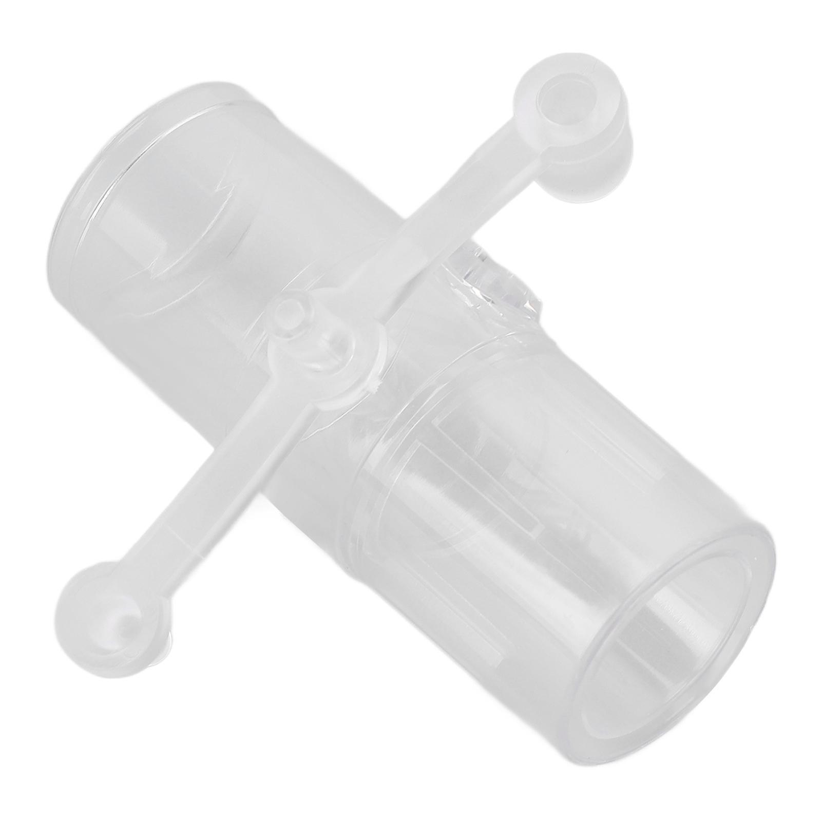 Oxygen Tube Connector 3 Way Plastic Breathing Machine Straight Connector for Ventilator Mask