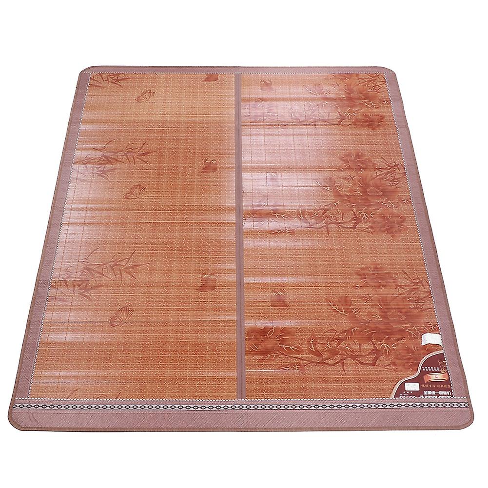 Portable Cool Summer Mat Double Sided Folding Bamboo Mat for Children Elderly200x215cm